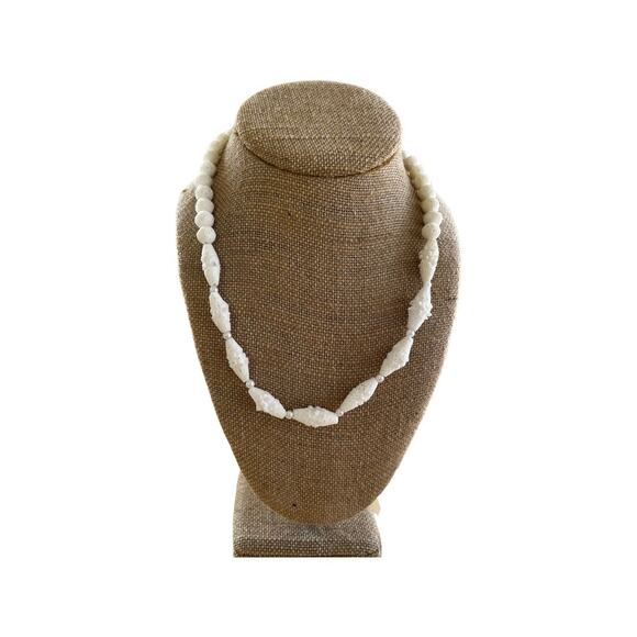 Vintage Bleached Lava Stone and Pearl Choker - Picture 6 of 8